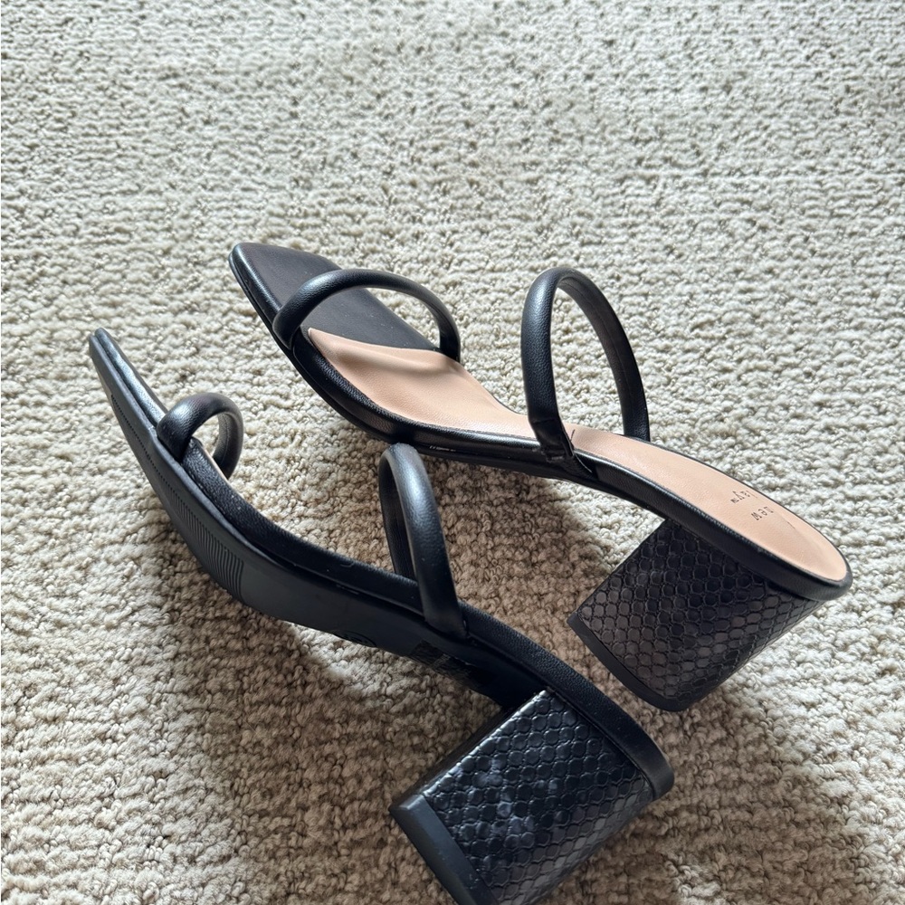 A New Day Black With Snake Skin Heels (NEVER WORN)